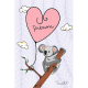 Tableau - Koala - Rose - Prénom - Personnalisable - 40x30 cm - Cœur -