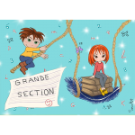 Poster - Grande section - École - A4 - Fille - Garçon - Alphabet - Livres